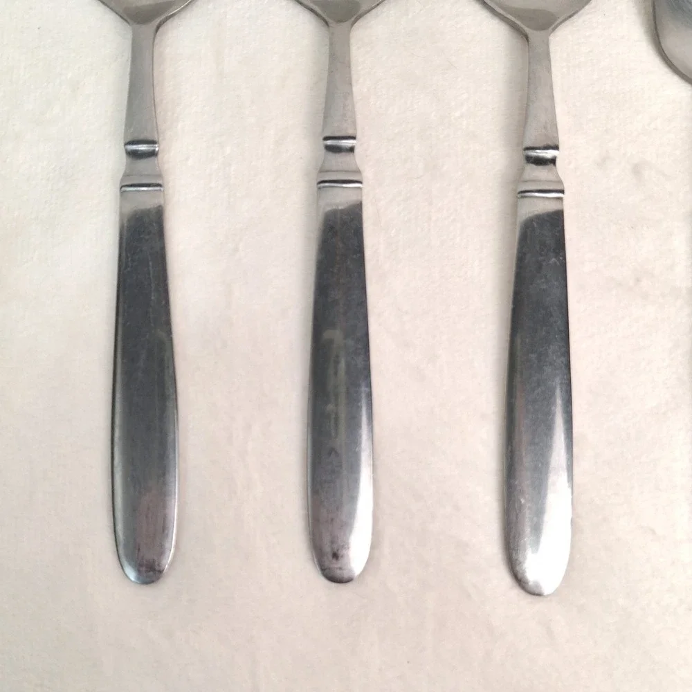 Hampton Silversmiths Bistro Stainless Flatware Lot 4 Spoons Replacement